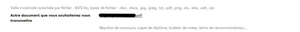une fois un document envoyé impossible d'en envoyer un autre ou de le changer